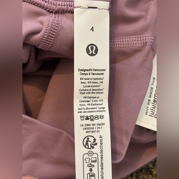 NWT!🍋🍋Lululemon Align HR Pant with Pockets 25”🍋🍋. Size 4. Color Lavender Lux. - Picture 14 of 16